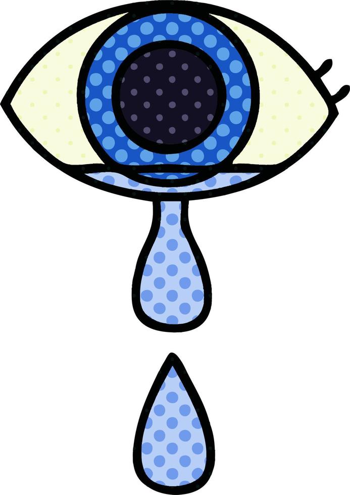 comic book style cartoon crying eye vector