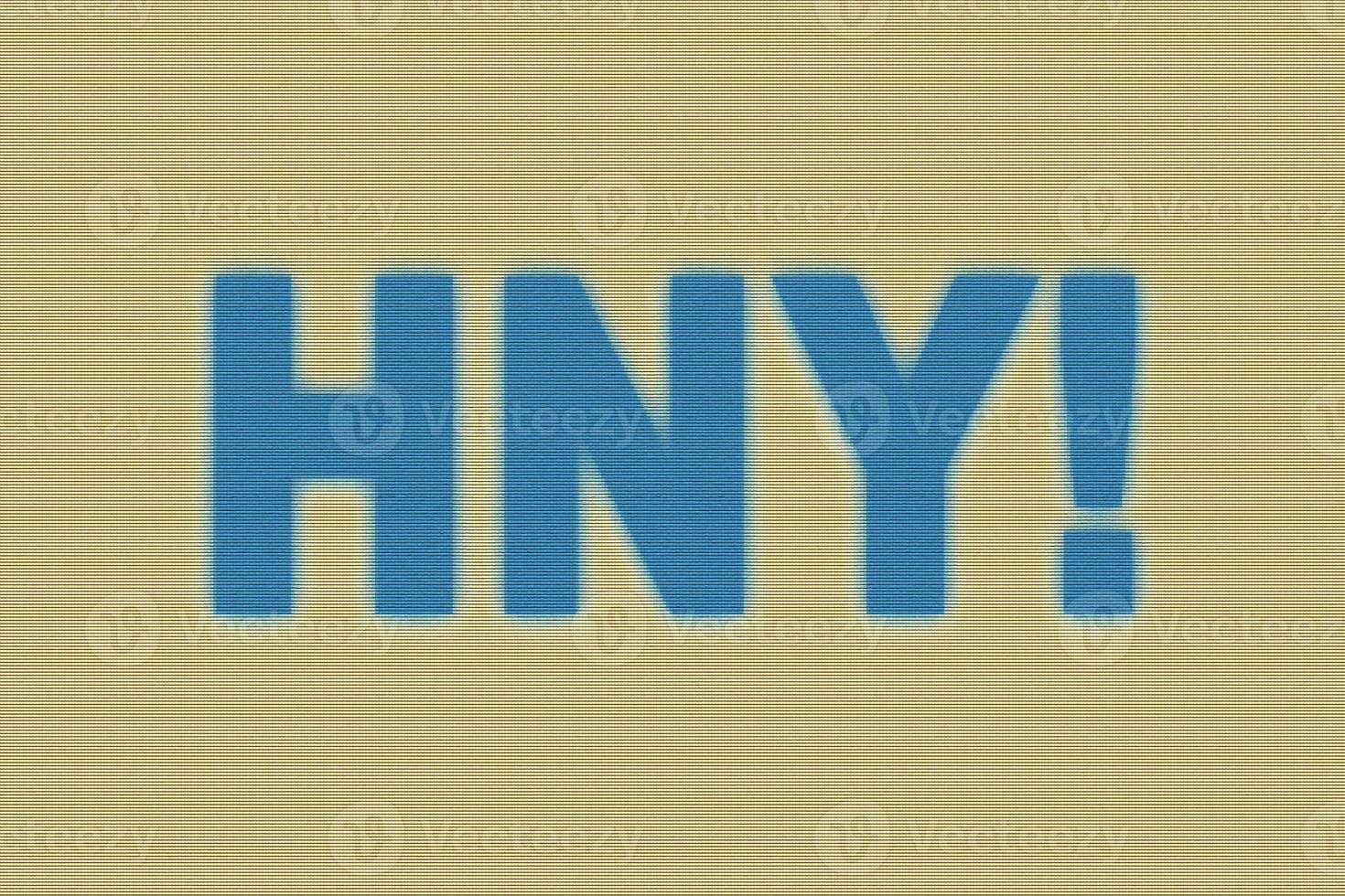 Happy New Year. congratulation text is written on a background of Butter color. photo