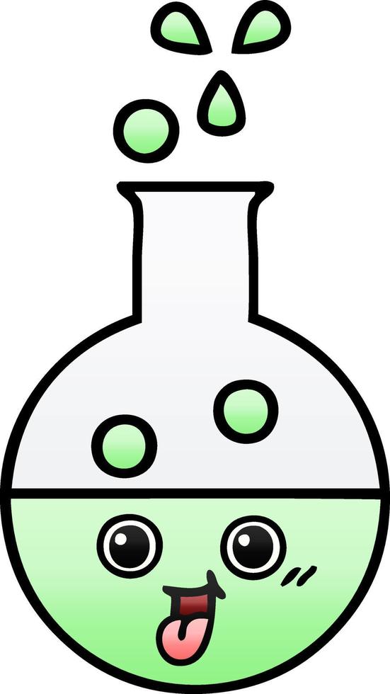 gradient shaded cartoon test tube vector