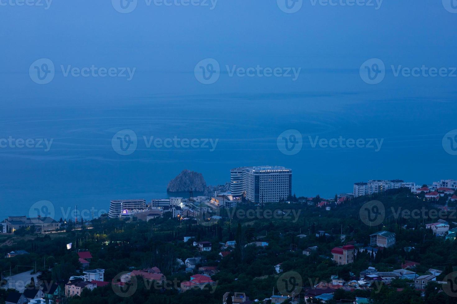 Mountain valley during sunrise. Natural summer landscape photo