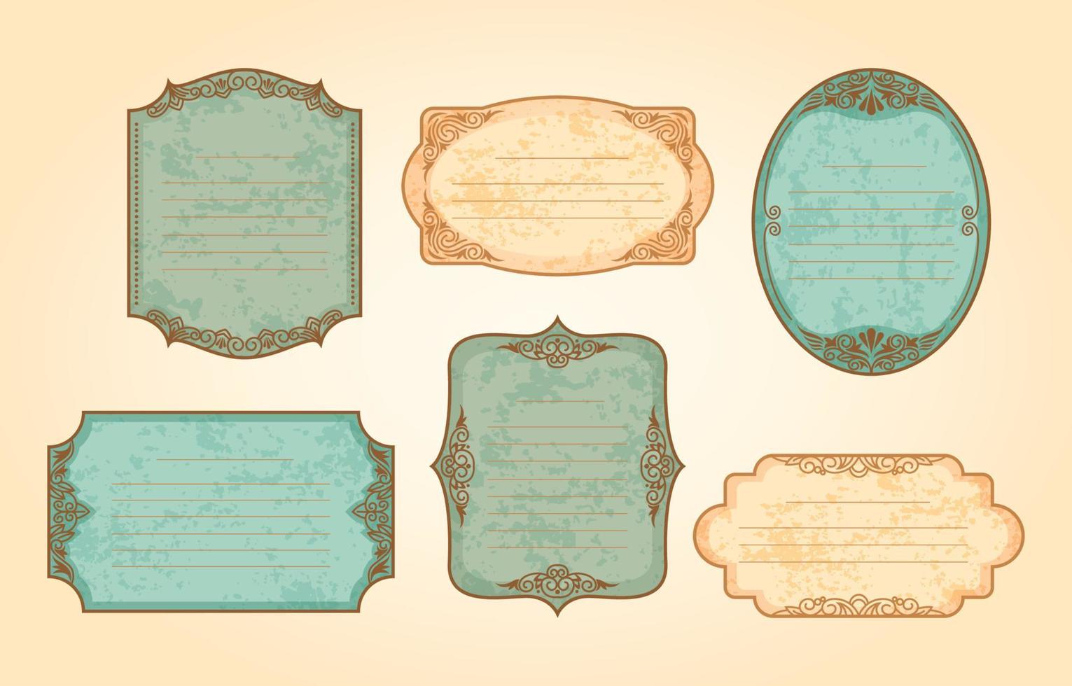 Vintage Journal Labels vector