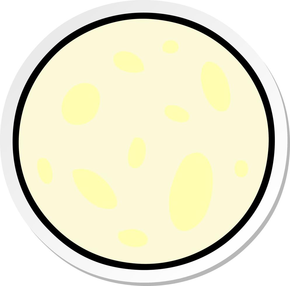 sticker cartoon doodle of a full moon vector