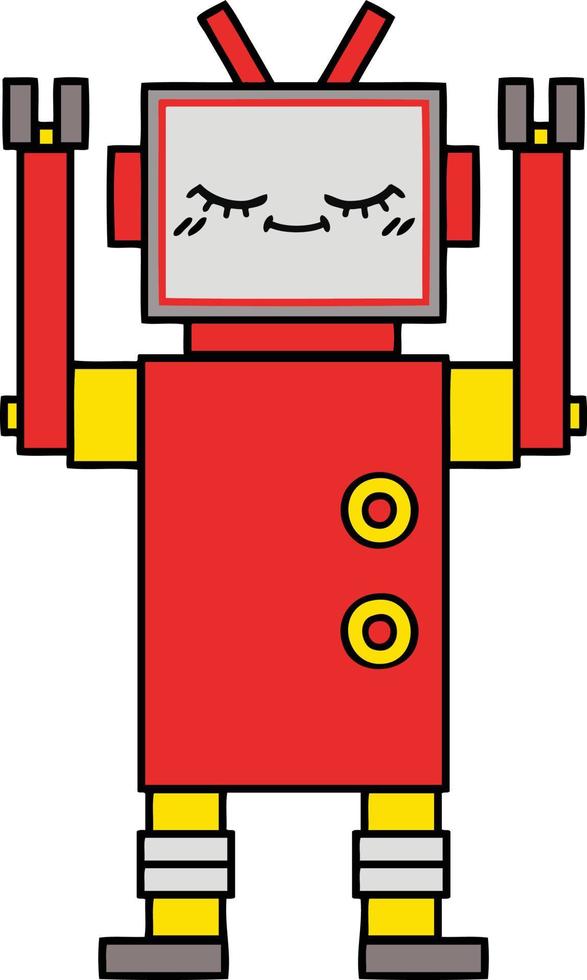 cute cartoon robot vector