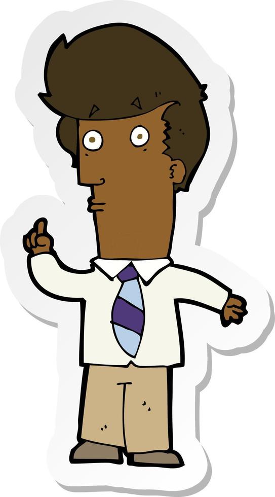 sticker of a cartoon man with question vector