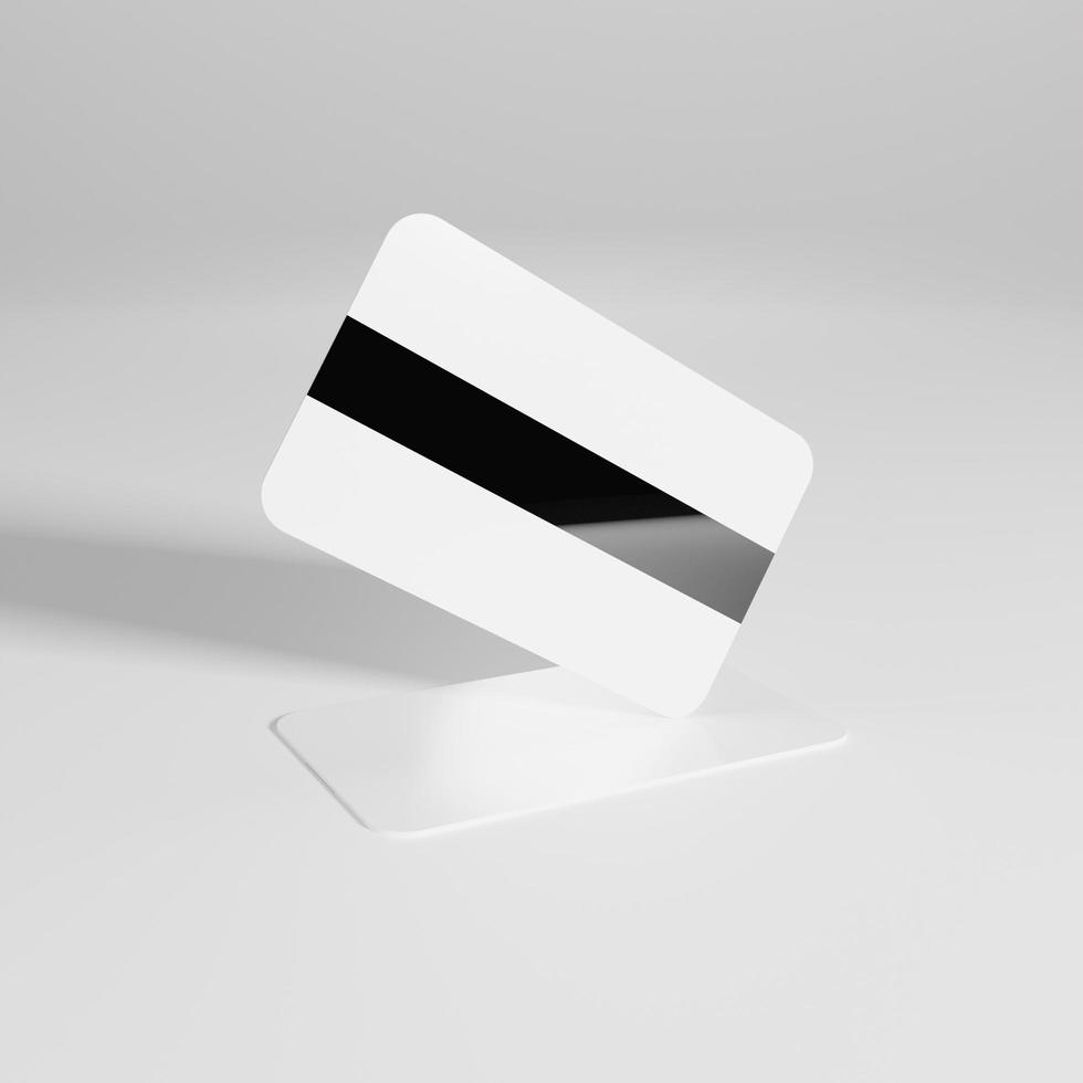 E-toll card mockup with flat background 3d rendering photo