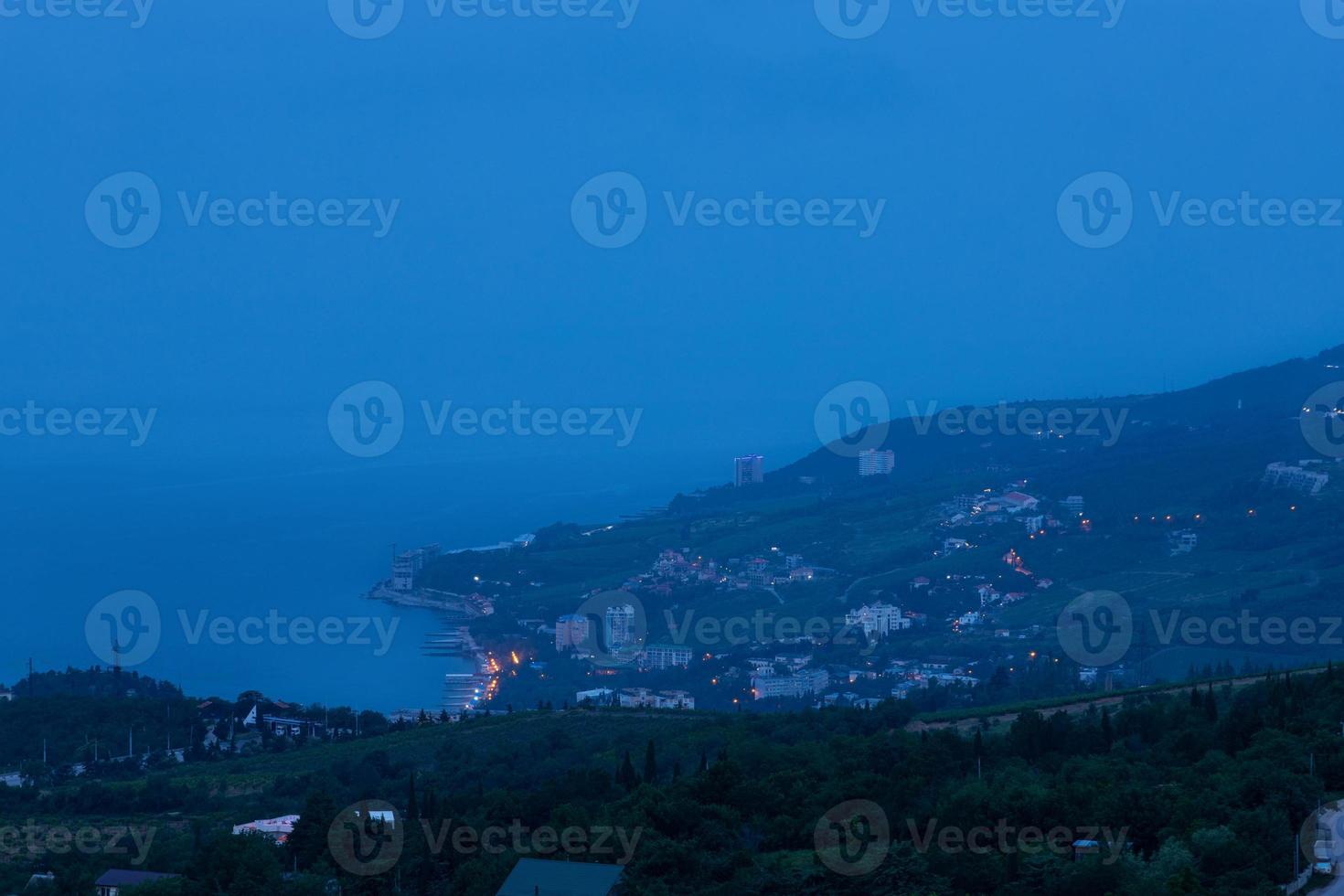 Mountain valley during sunrise. Natural summer landscape photo