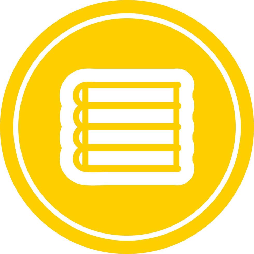 stack of books circular icon vector