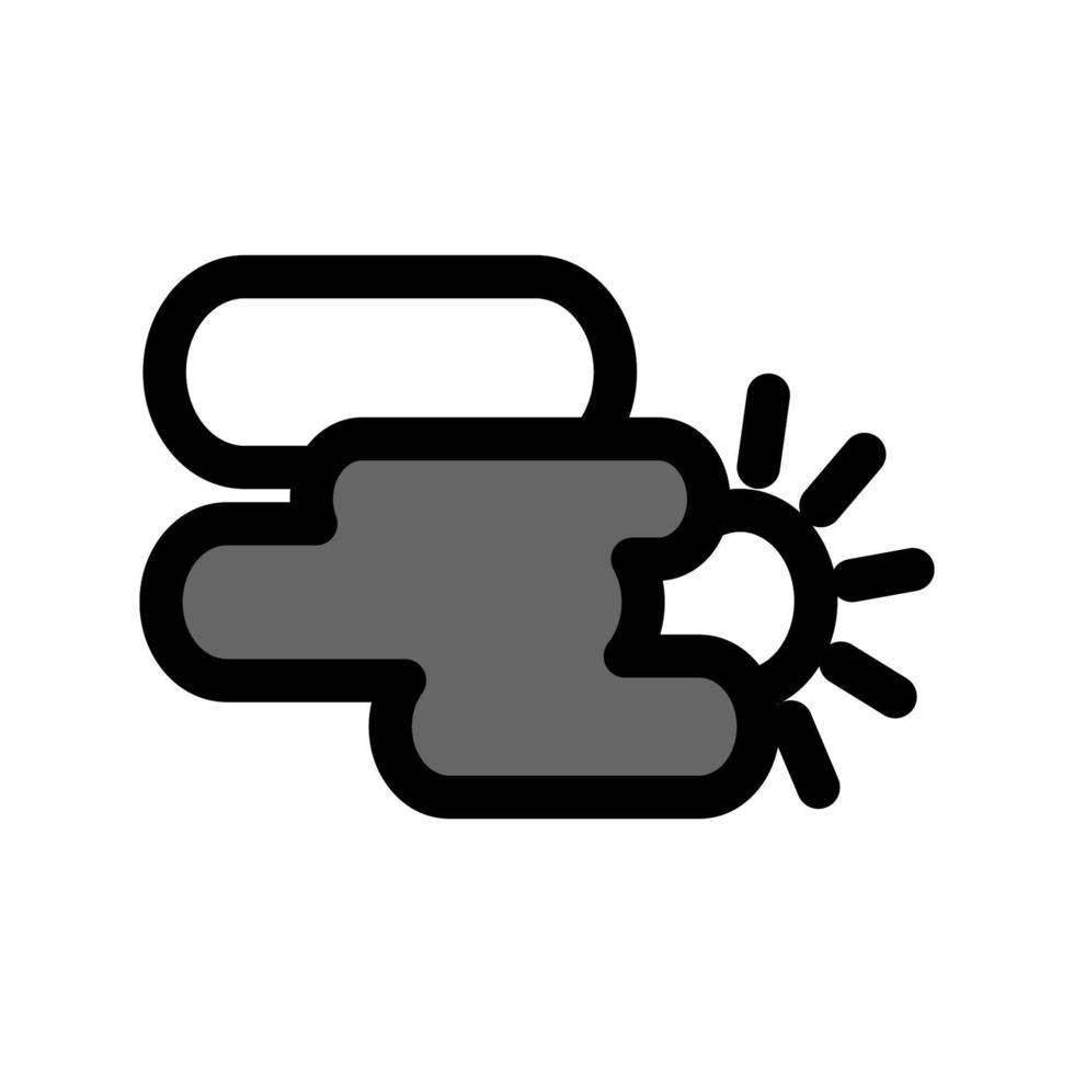 Illustration Vector Graphic of Partly Cloudy Icon