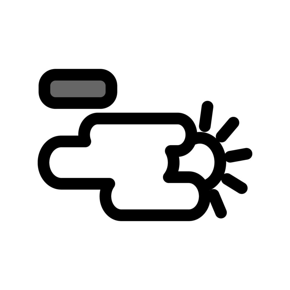 ilustración vectorial gráfico de icono parcialmente nublado vector