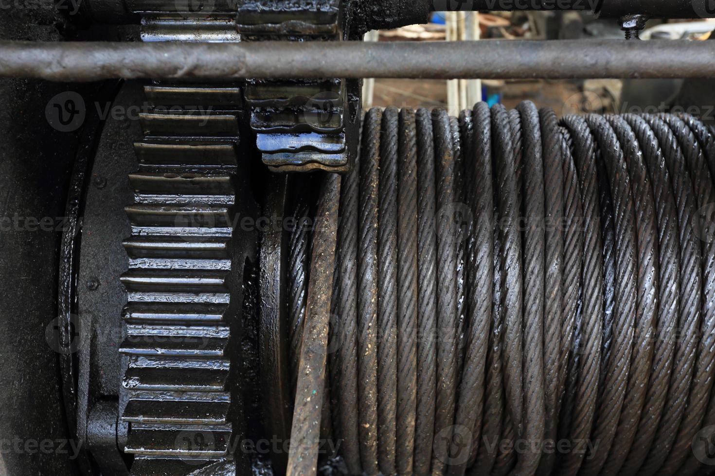 Vintage boat winch photo