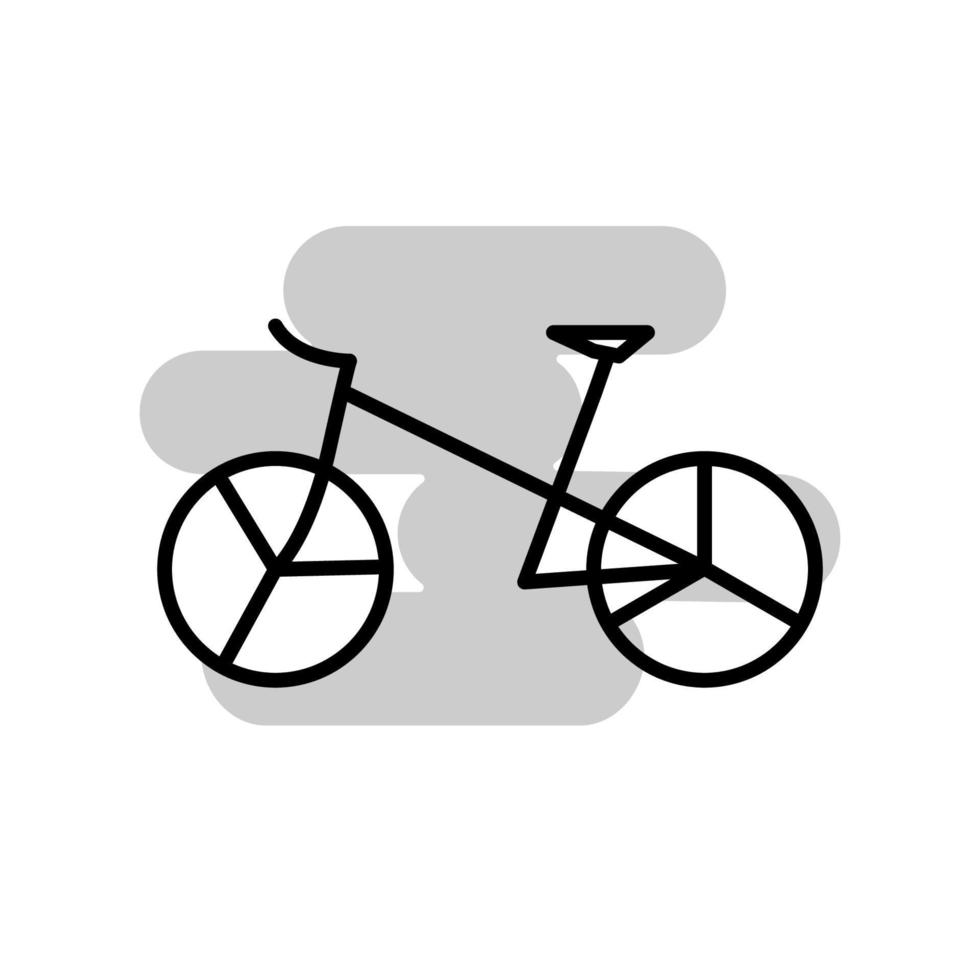 ilustración vectorial gráfico del icono de la bicicleta vector