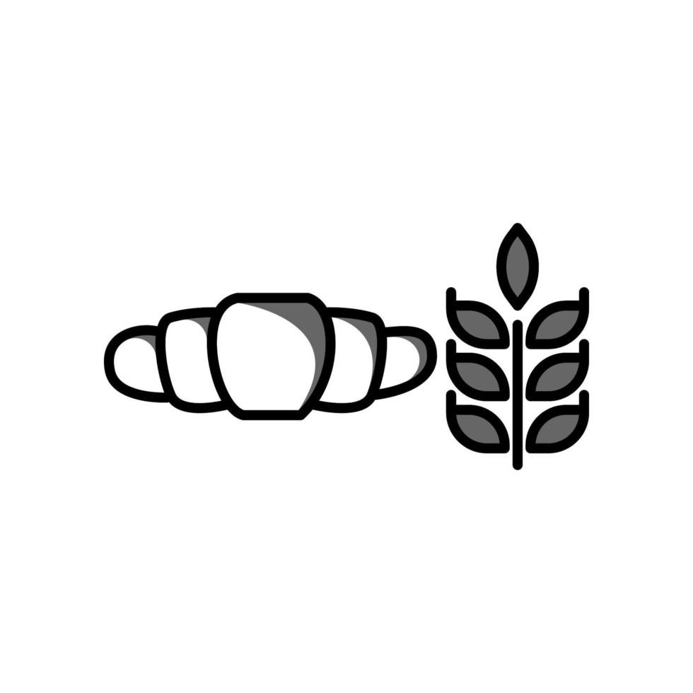 gráfico vectorial de ilustración del icono de croissant vector