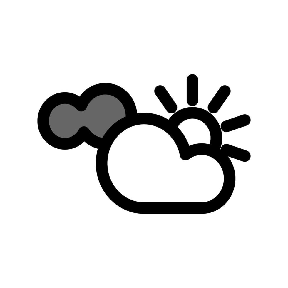 Illustration Vector Graphic of Partly Cloudy Icon