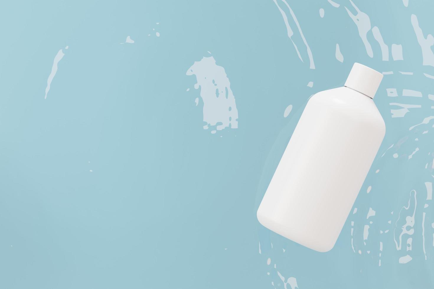 3d render of blank cosmetics skincare product or packaging for mock up. Beauty soap and spa concept. Lotion oil moisture for skin health. Premium and luxury design for branding. photo