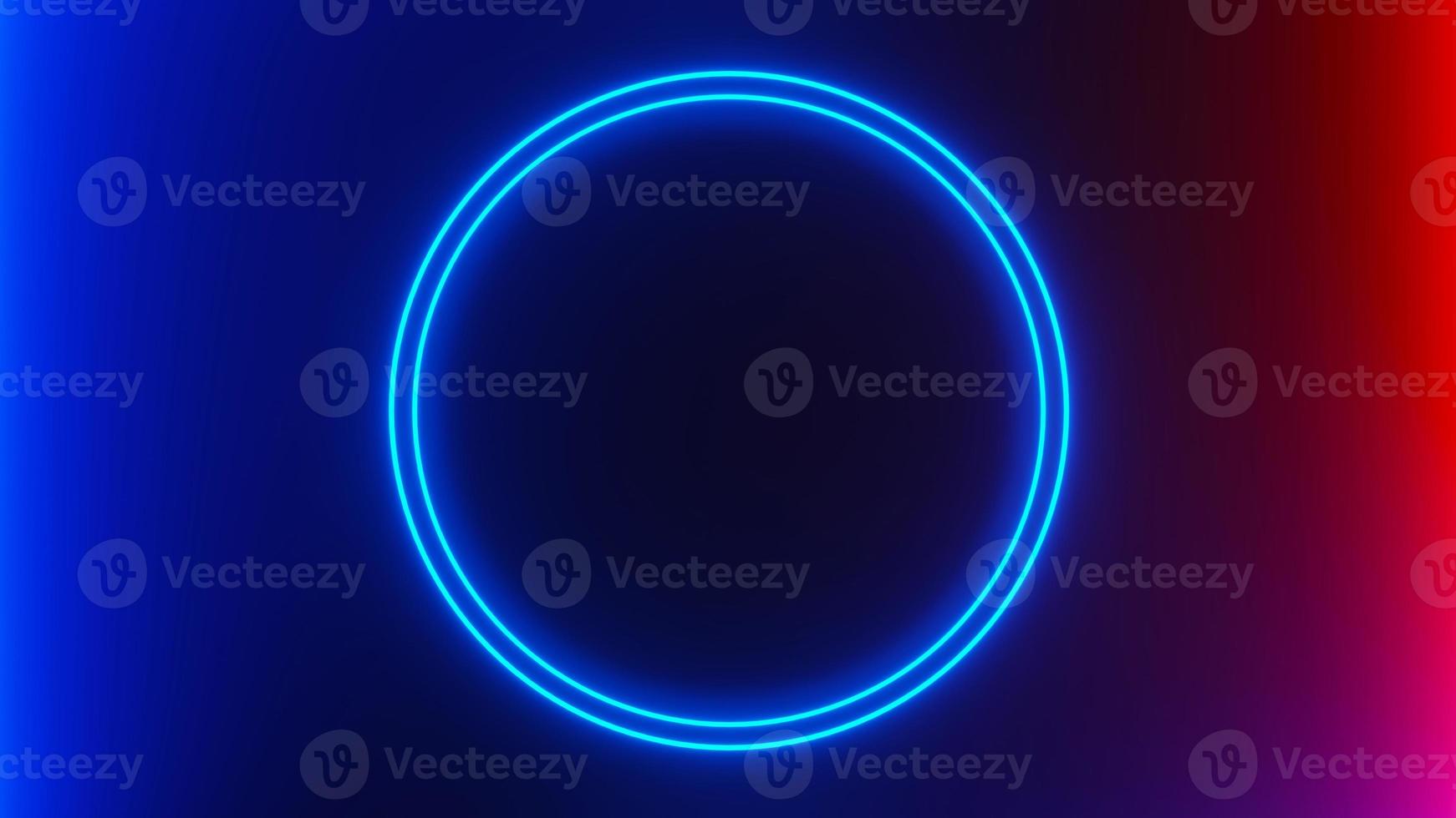 3d render of flash neon and light glowing on dark scene. Speed light moving lines. photo