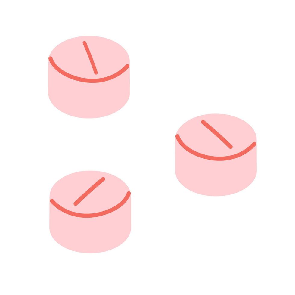 Vector medical first aid kit with pills. Flat illustration healthcare