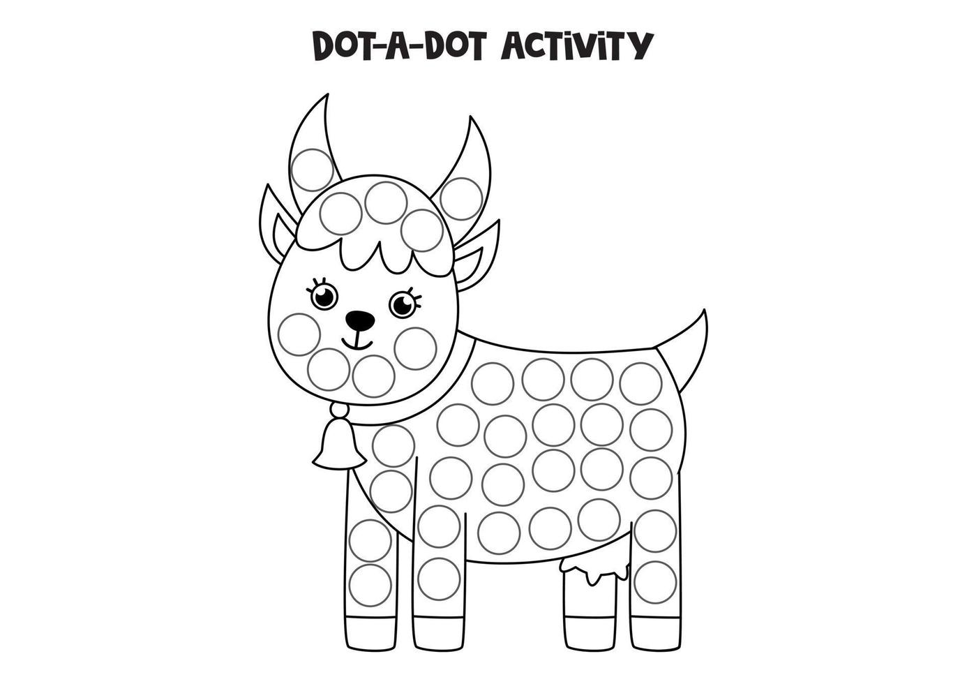 Dot To Dot Cute Animals Coloring book for toddlers: Dot Markers Activity  Book Gift For Kids Ages 1-3, 2-4, 3-5 Cow sheep duck goat lamb goose piggy  ca (Paperback)