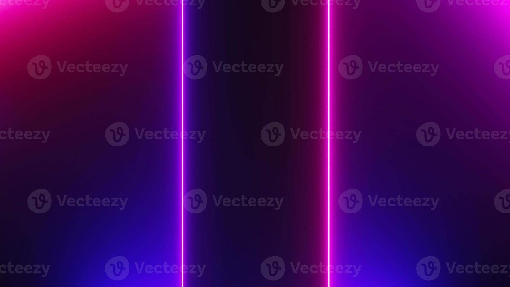 3d render of flash neon and light glowing on dark scene. Speed light moving lines. photo