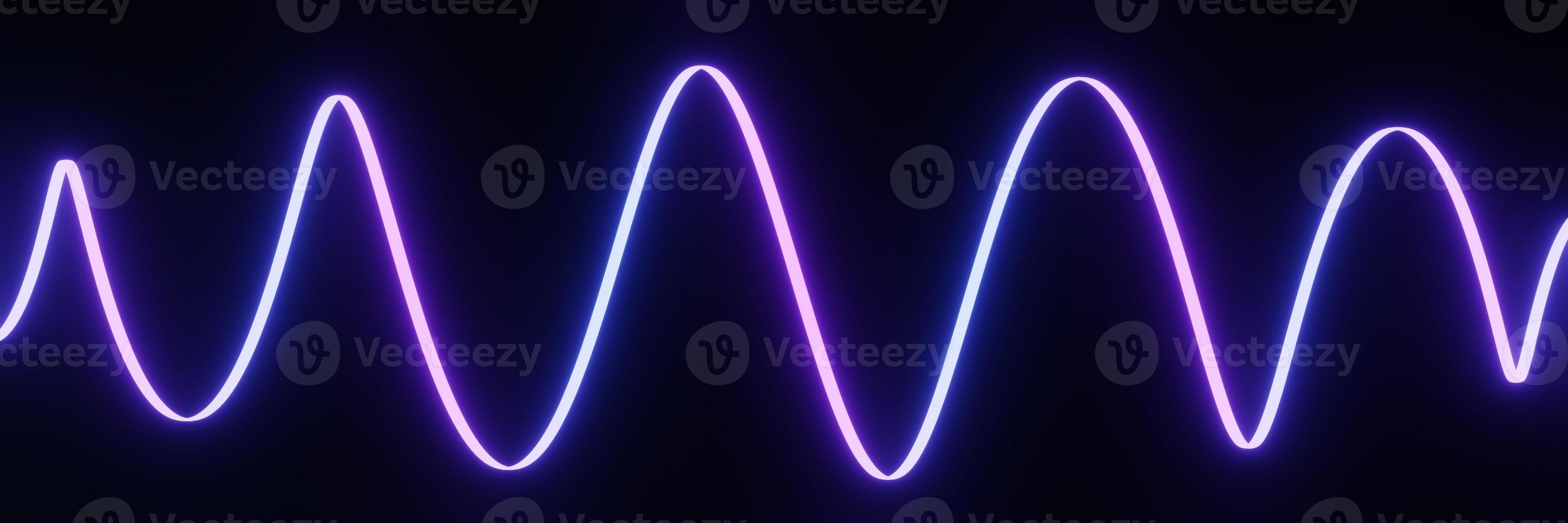3d render of RGB neon light on darkness background. Abstract Laser lines show at night. Ultraviolet spectrum beam scene photo