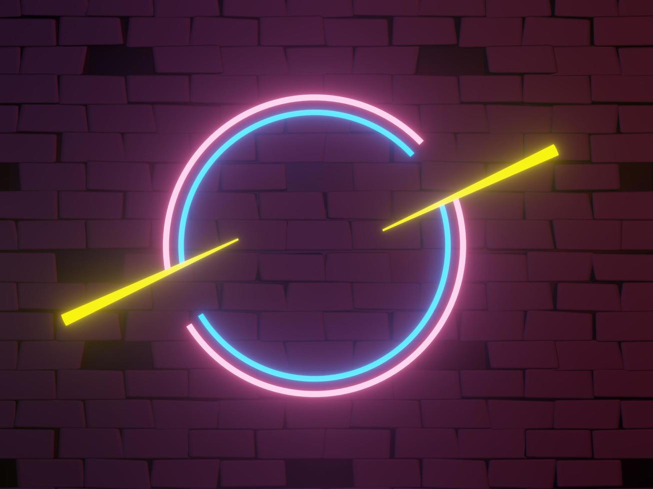 3d render of RGB neon light on darkness background. Abstract Laser lines show at night. Ultraviolet spectrum beam scene photo