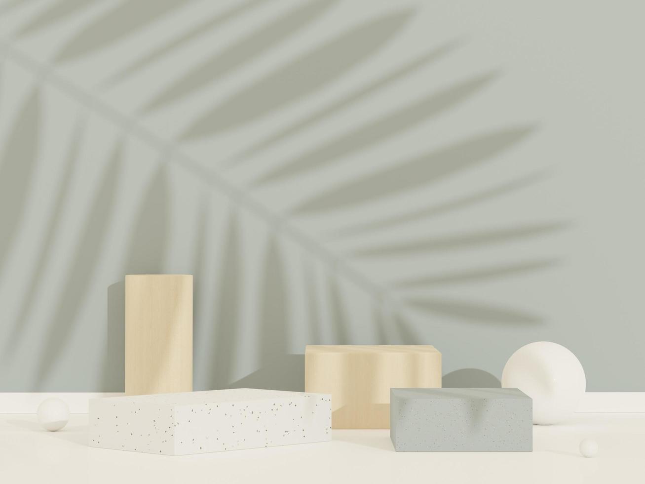 3d abstract background white podium for product presentation and brand advertising with shadow of windows and roof. Empty scene for mock up. photo