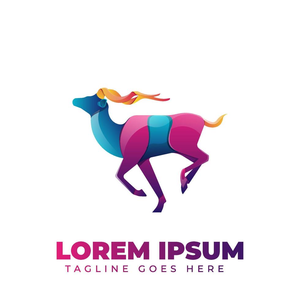 Deer Gradient Logo vector