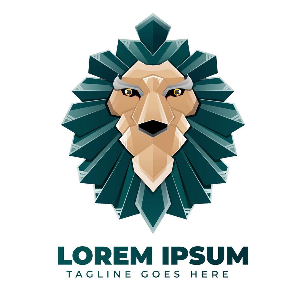 Lion Gradient Logo Template vector