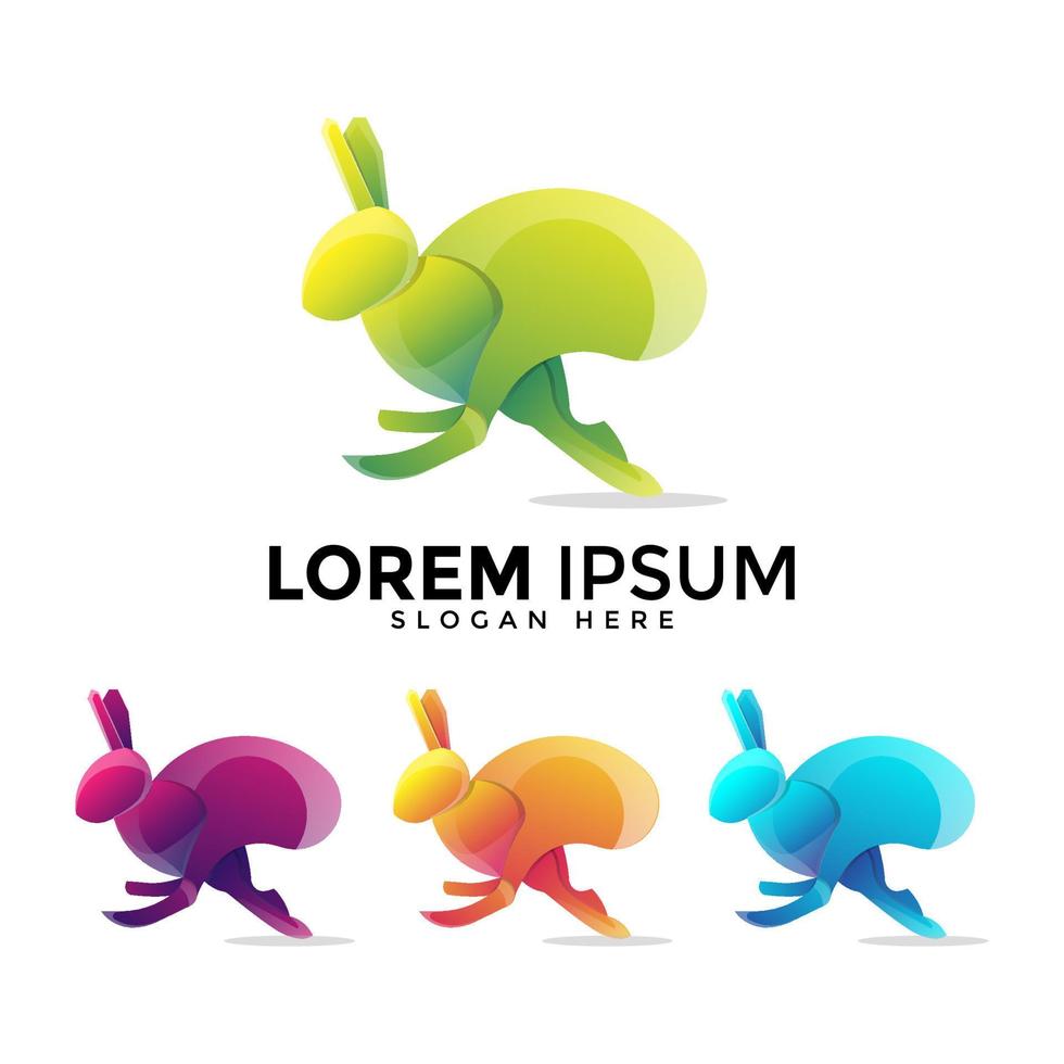 Rabbit Gradient Logo vector