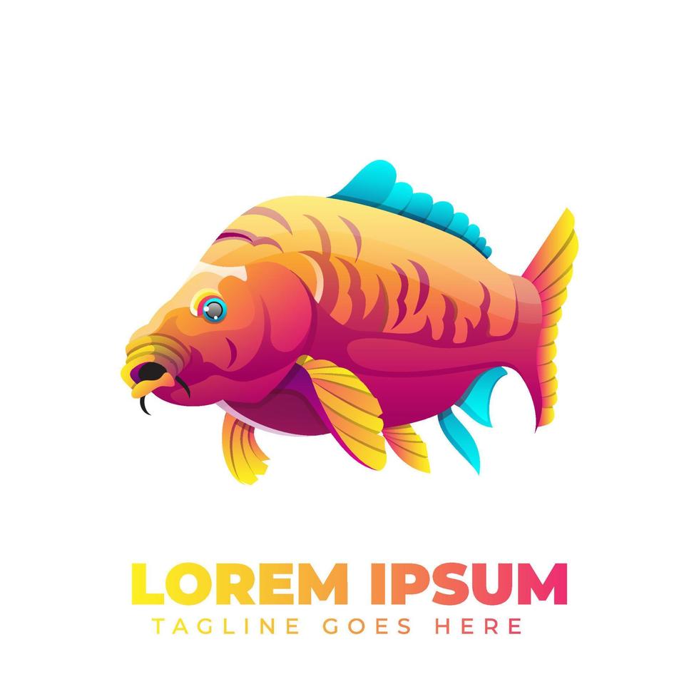 Carp Gradient Logo Template vector