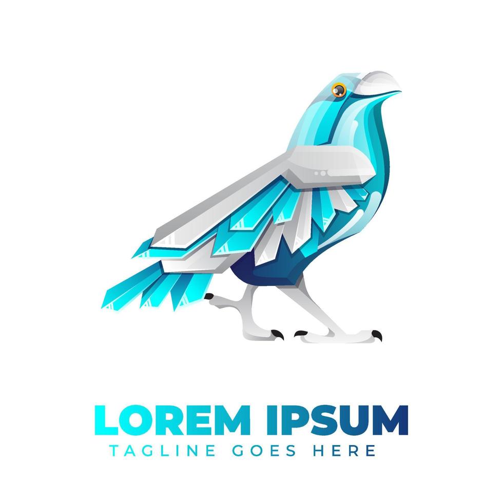 Bird Gradient Logo Template vector