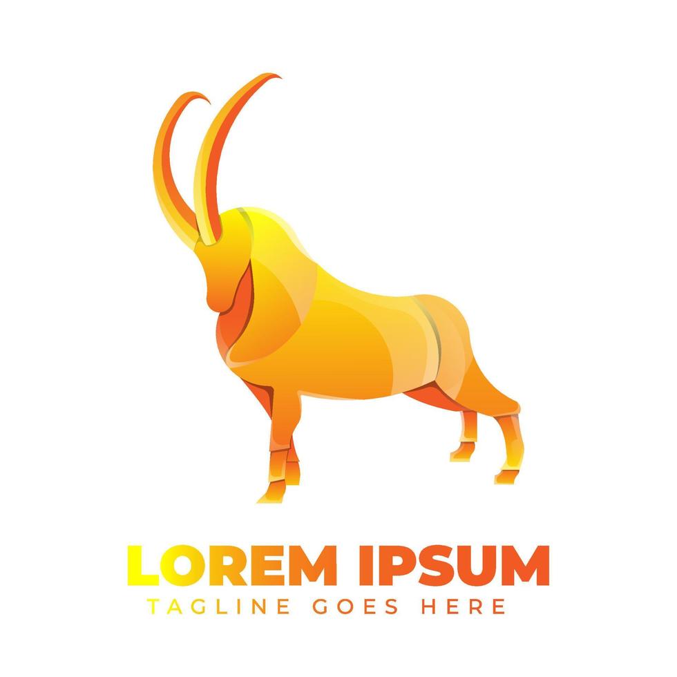 Mountain Goat Gradient Logo vector