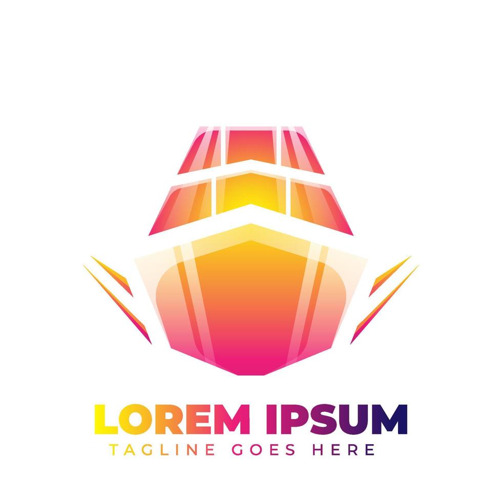 Boat Gradient Logo Template vector