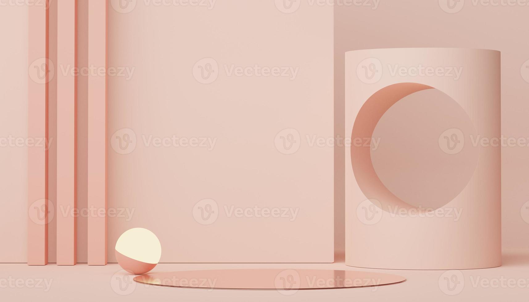 3d render display podium for product and cosmetic presentation. Minimal scene for advertising. Abstract clean background for web banner and mock up. simple geometric shapes. photo