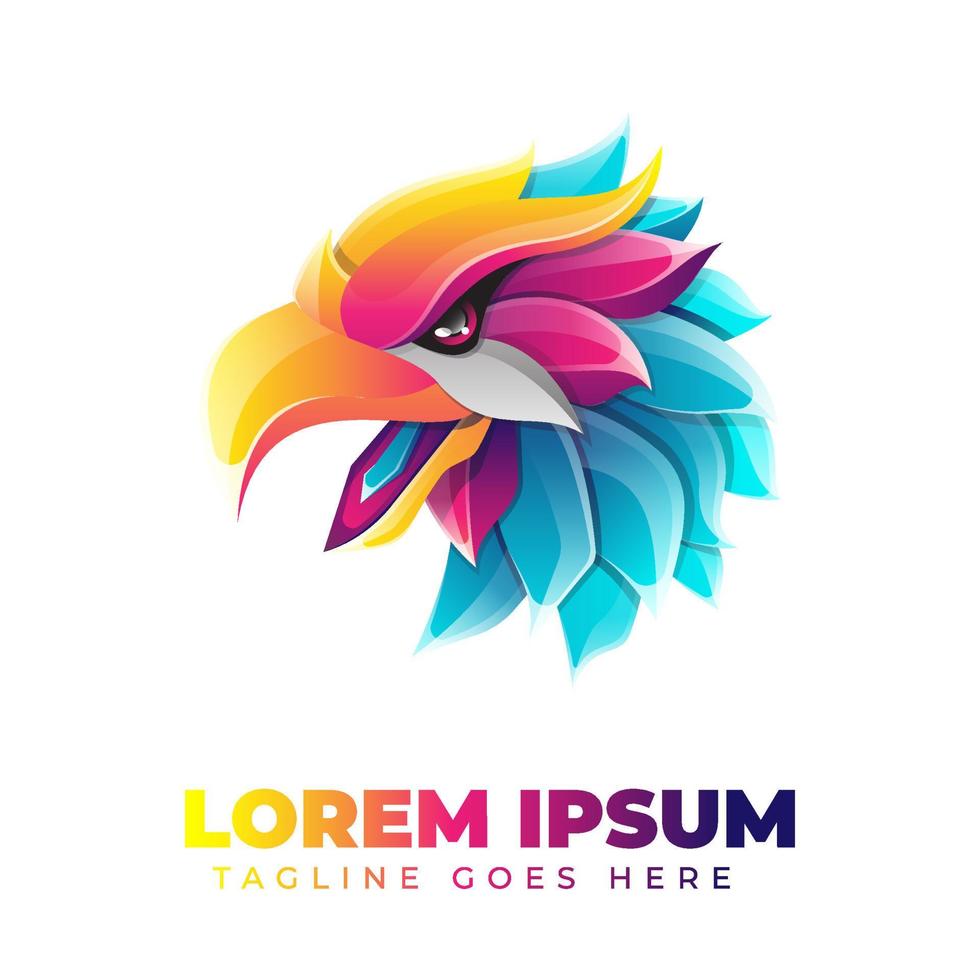 Eagle Colorful Gradient Logo vector