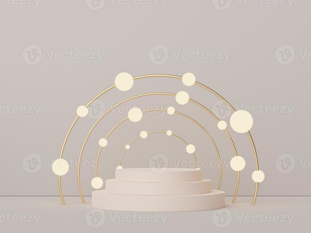 3d render display podium for product and cosmetic presentation. Minimal scene for advertising. Abstract clean background for web banner and mock up. simple geometric shapes. photo