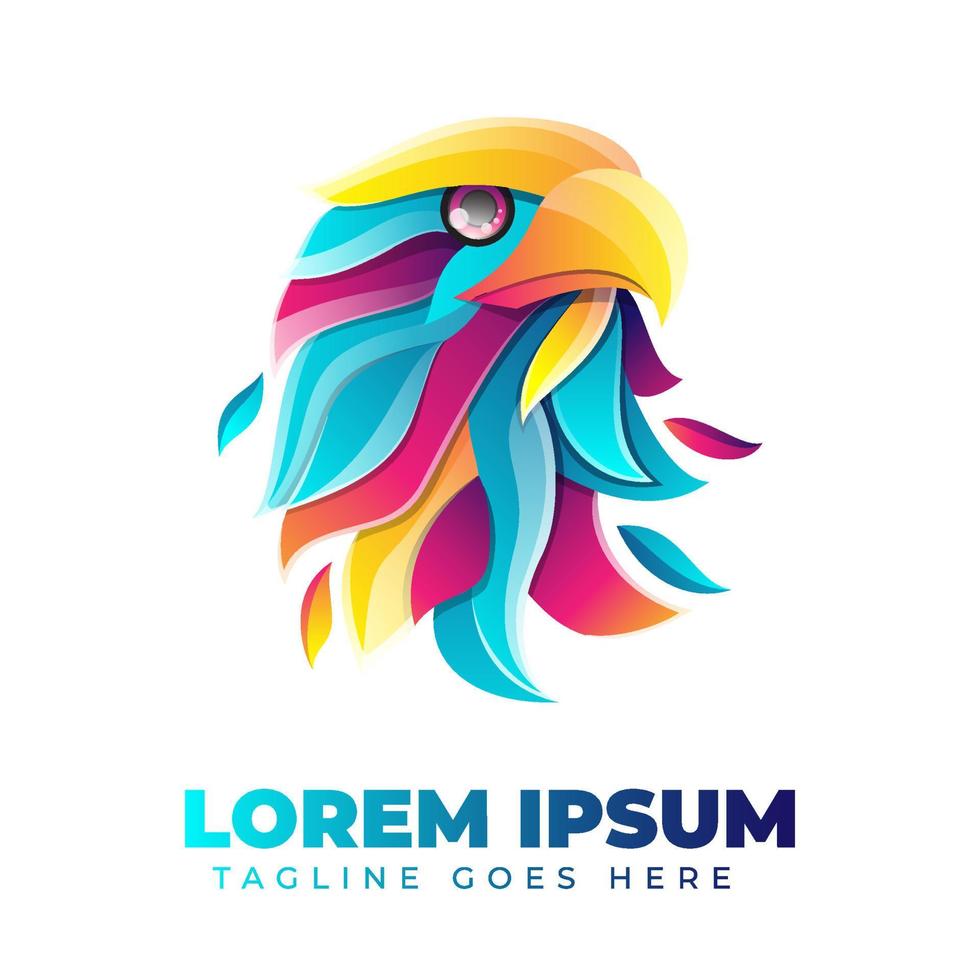 Eagle Gradient Logo Template vector