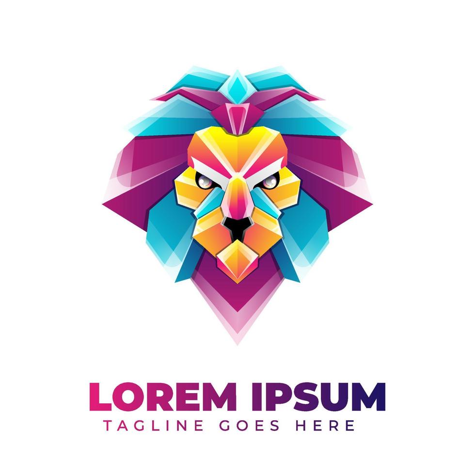 Lion Gradient Logo vector
