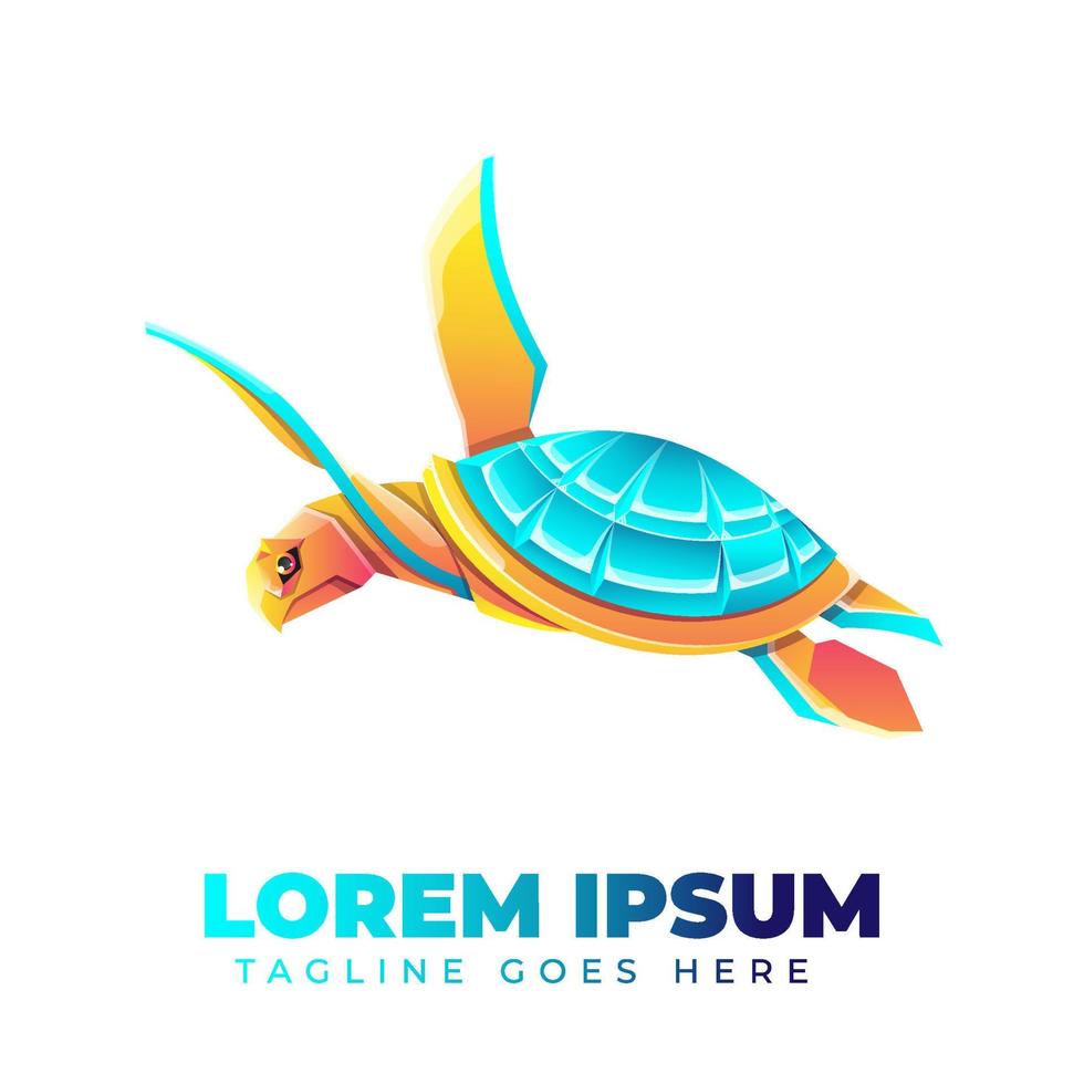 plantilla de logotipo de tortuga vector