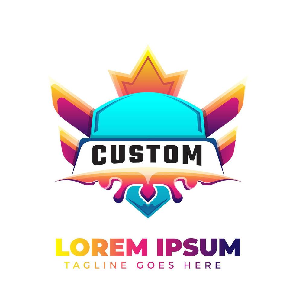 Badge Gradient Logo Template vector