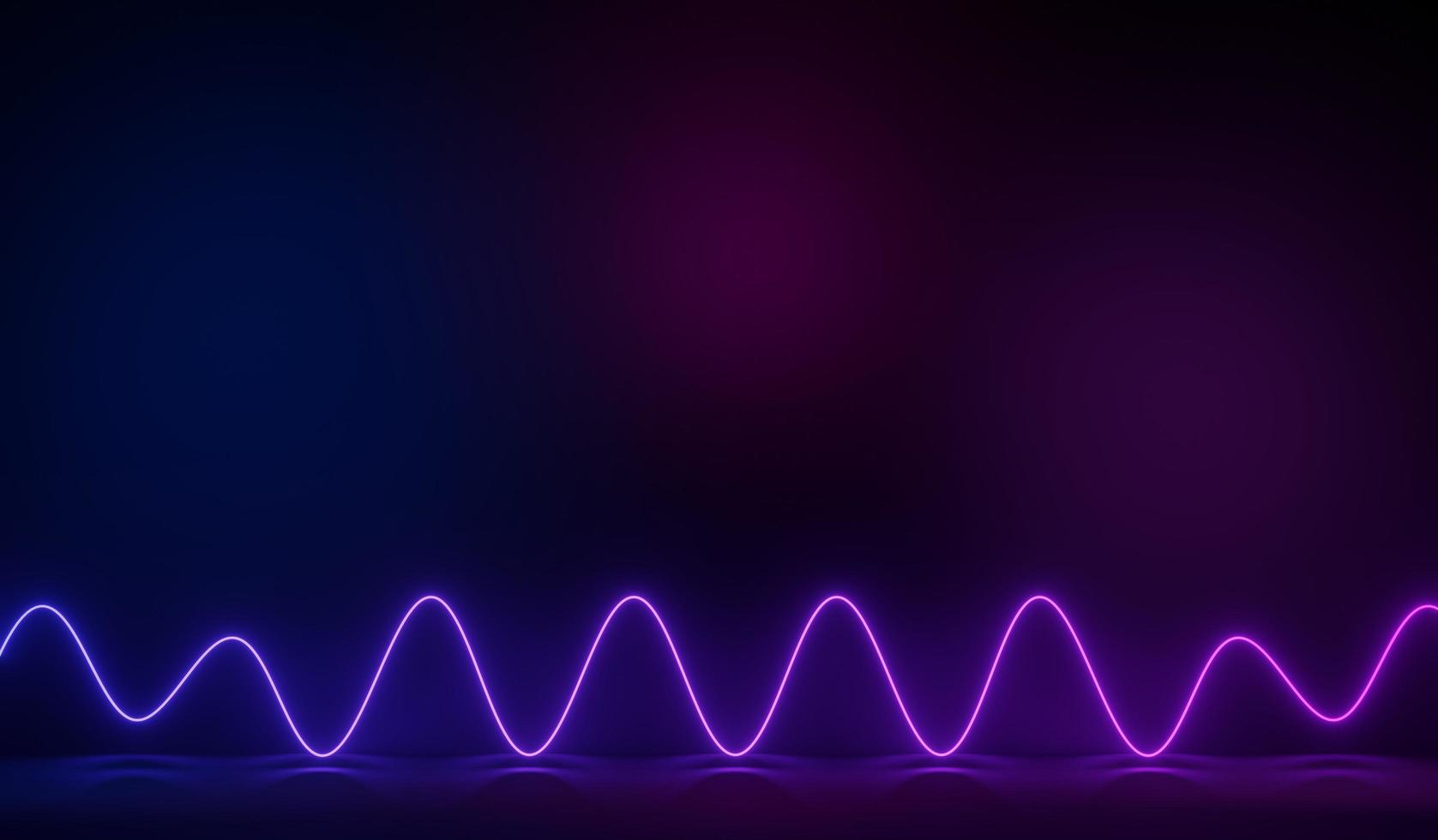 3d render of RGB neon light on darkness background. Abstract Laser lines show at night. Ultraviolet spectrum beam scene photo