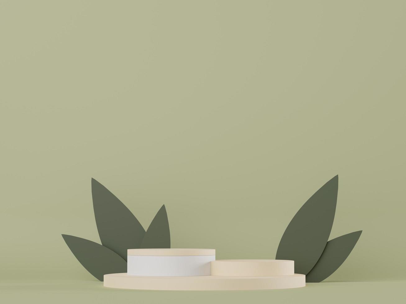 Podium for product placement with Retro modern and contemporary design. 3d rendering minimal scene for mock up and showing brand. Pedestal platform for cosmetic advertise. Various of arch simple. photo