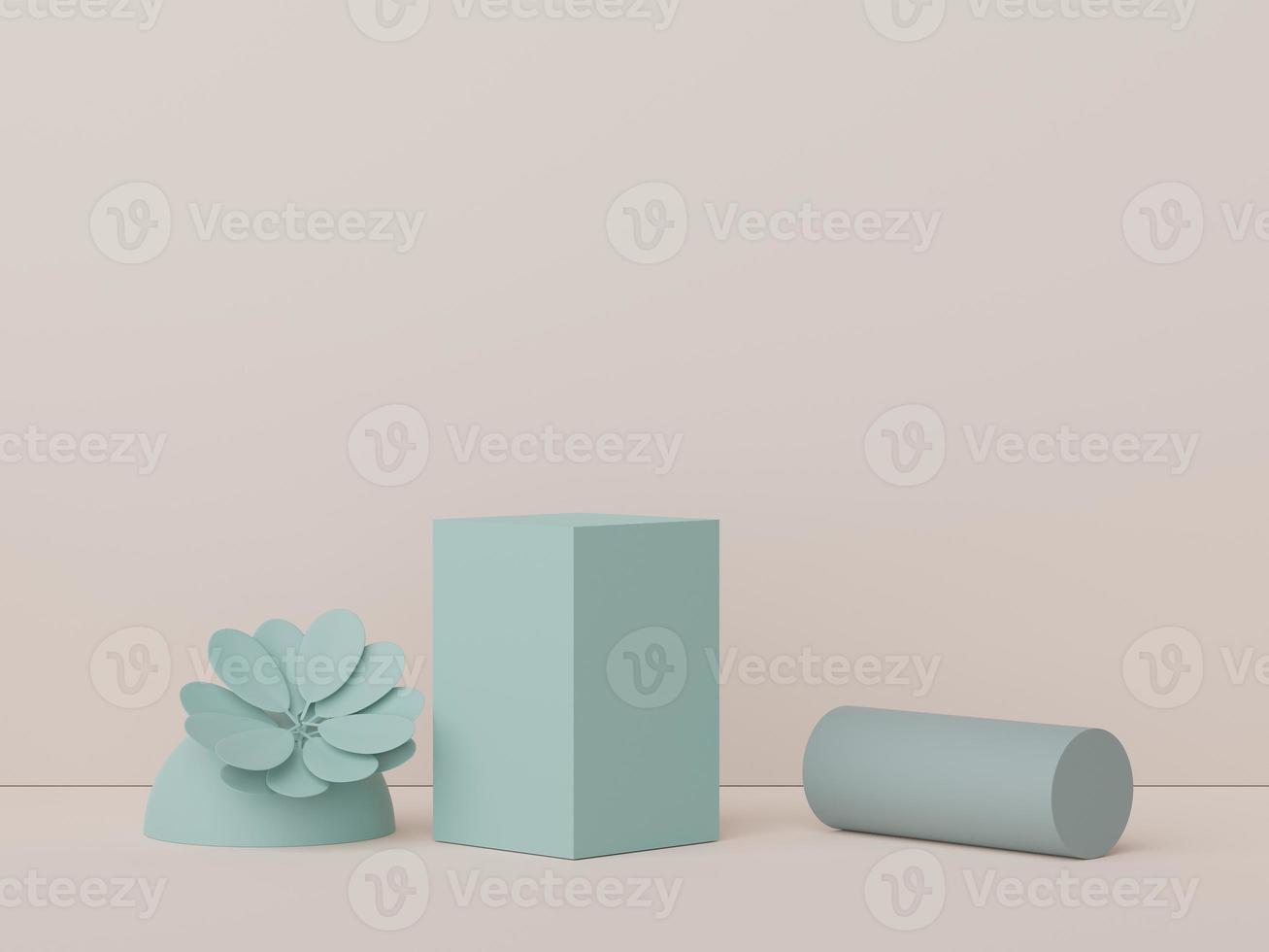 3d render display podium for product and cosmetic presentation. Minimal scene for advertising. Abstract clean background for web banner and mock up. simple geometric shapes. photo