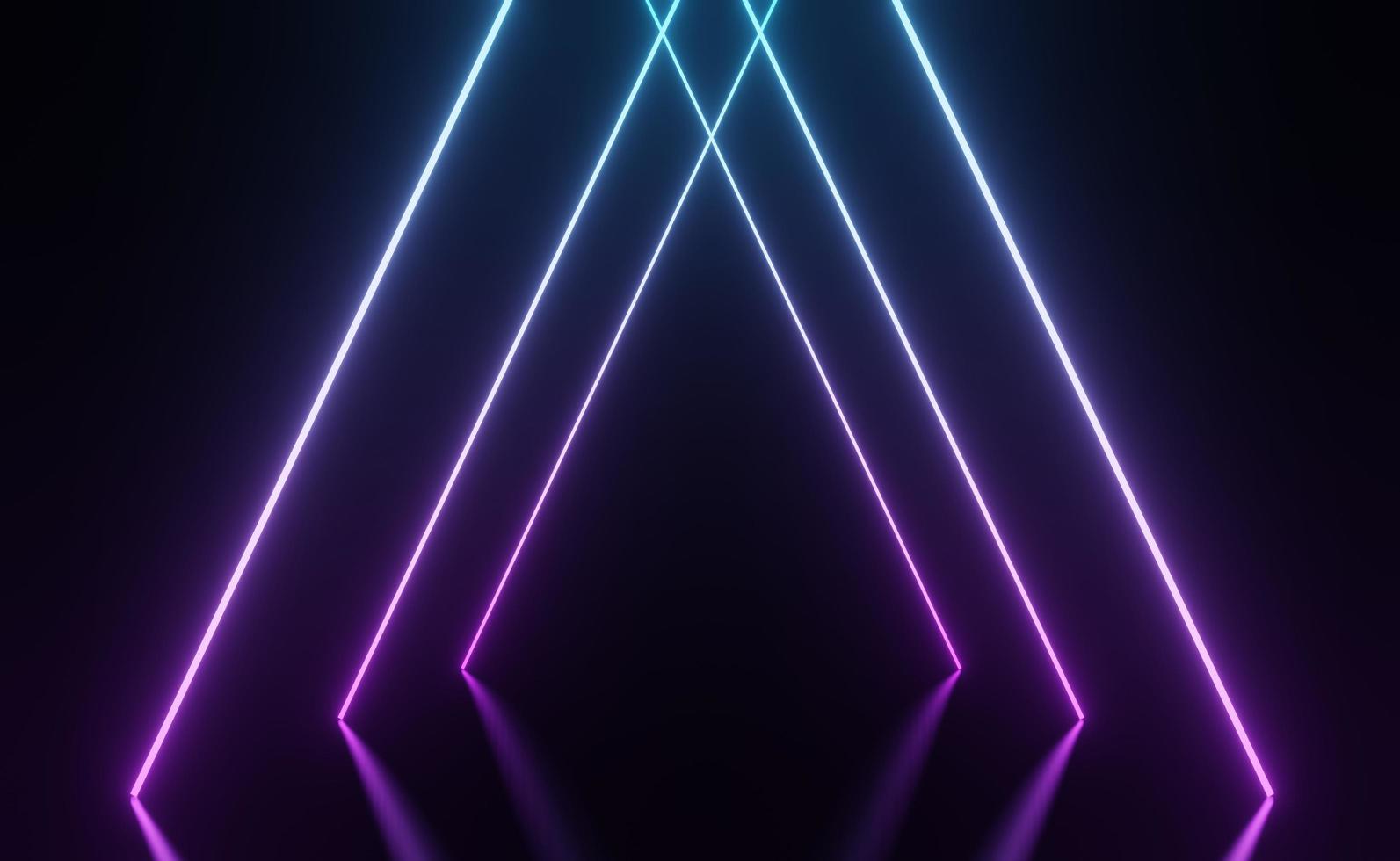 3d render of RGB neon light on darkness background. Abstract Laser ...