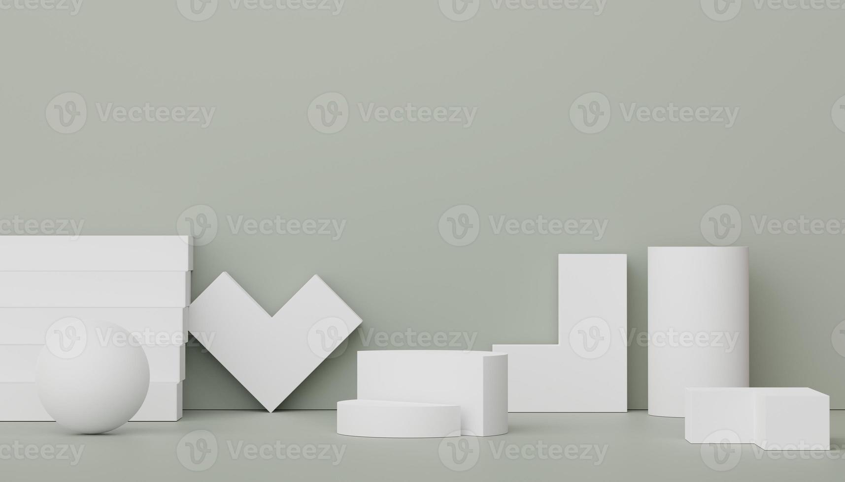 3d render display podium for product and cosmetic presentation. Minimal scene for advertising. Abstract clean background for web banner and mock up. simple geometric shapes. photo