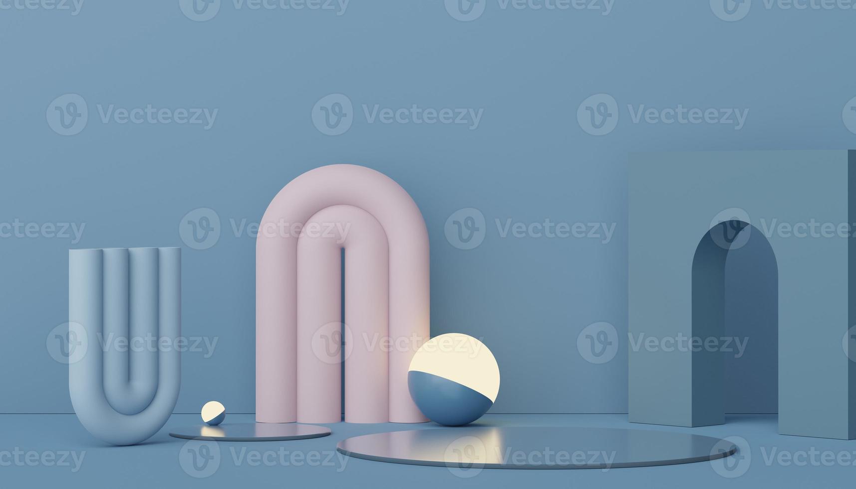 3d render display podium for product and cosmetic presentation. Minimal scene for advertising. Abstract clean background for web banner and mock up. simple geometric shapes. photo