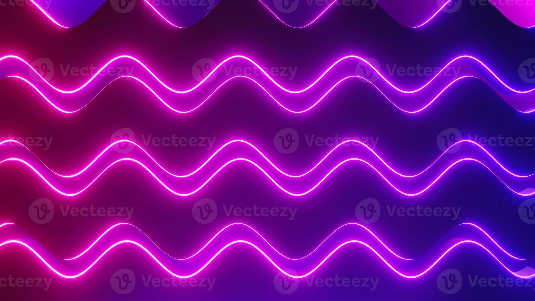 3d render of flash neon and light glowing on dark scene. Speed light moving lines. photo