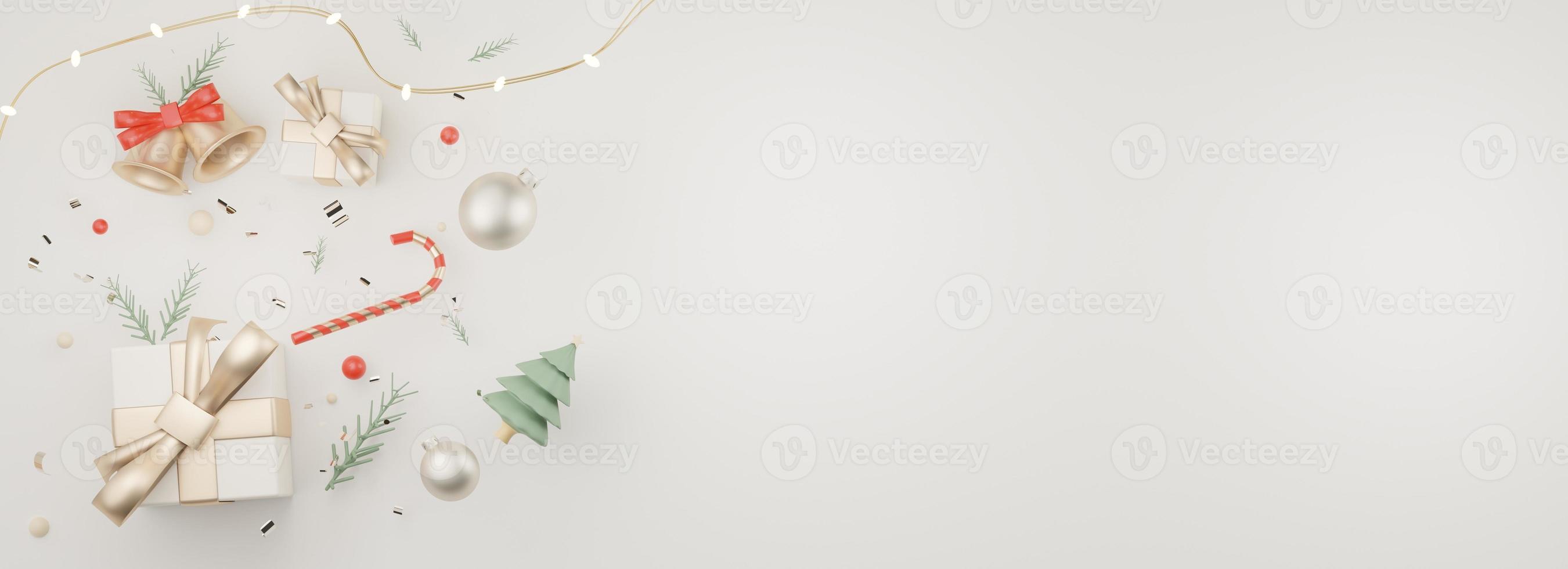 3d Banner Display for product and cosmetic presentation with Merry Christmas and Happy new year concept. Modern geometric. Platform for mock up and showing brand. photo