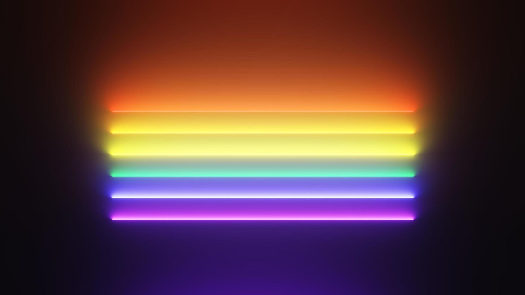 3d render of LGBTQ flash neon and light glowing on dark scene. Speed light moving lines. High fast  motion blur. Technology internet of future network. Sci fiction of hyperspace interstellar travel. photo