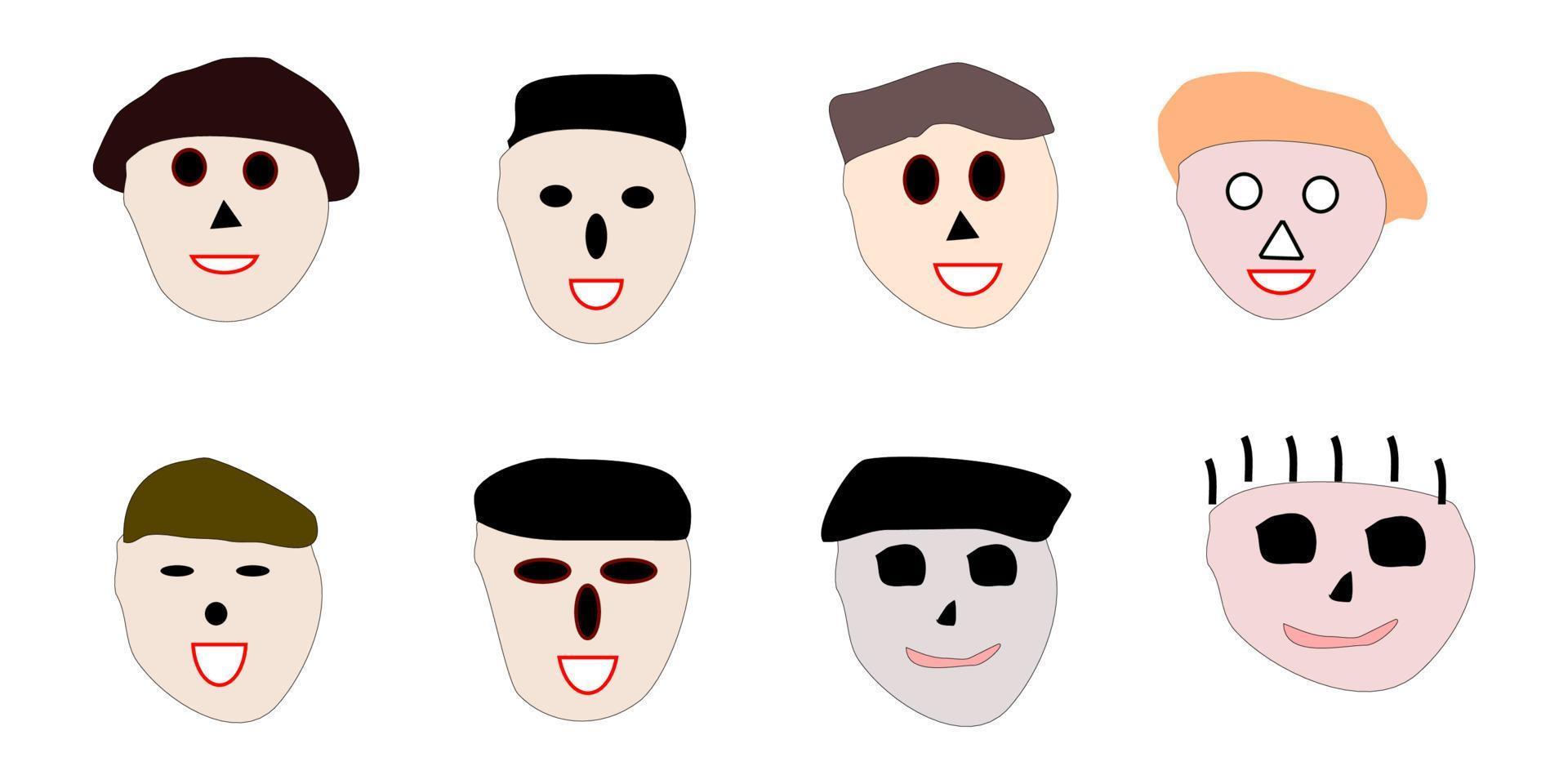 set of faces for design vector