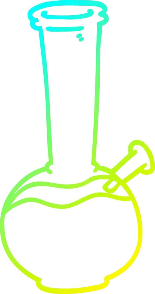 cold gradient line drawing cartoon bong vector